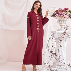 djellaba femme grenat