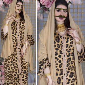 djellaba femme léopard
