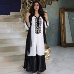 caftan marocain noir et blanc