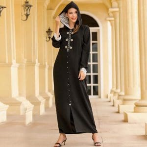 Djellaba Femme Noire Simple