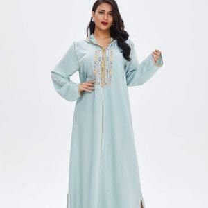 djellaba femme bleu ciel