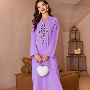 Djellaba Marocaine Capuche Femme