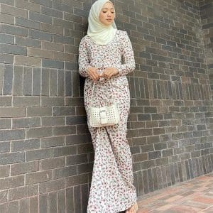 djellaba femme fleurie