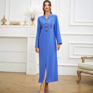 Djellaba Femme Turquoise